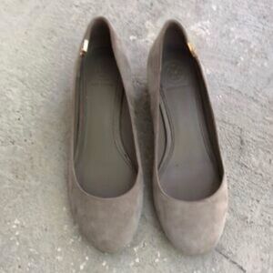 Tory Burch Gray Suede Flats